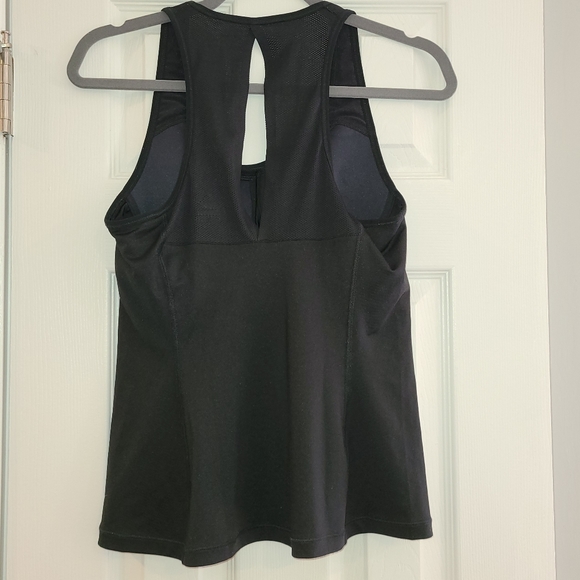 Nike DriFit tank black with black swoosh Sz M - Picture 3 of 7